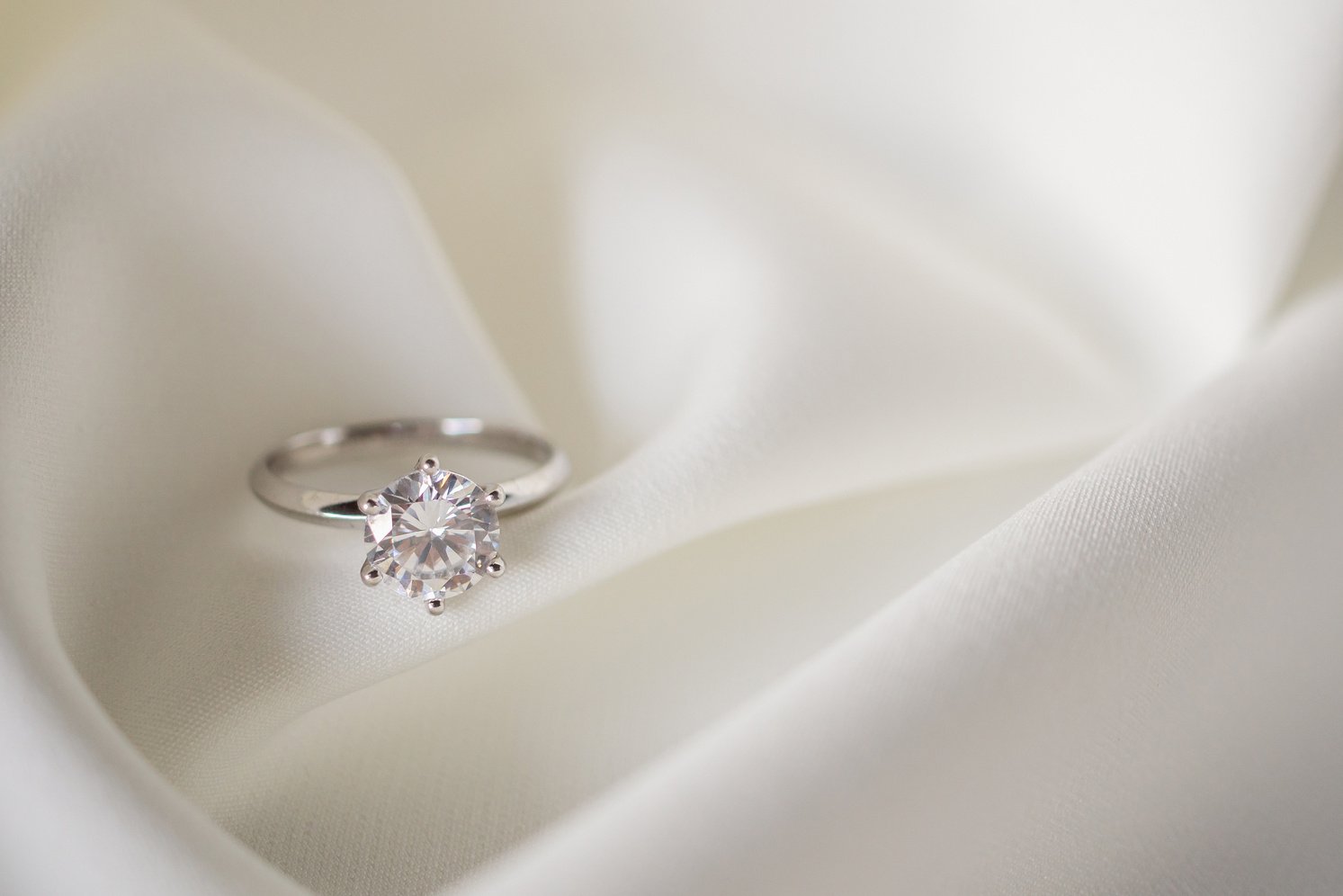 Jewelry wedding diamond ring close up